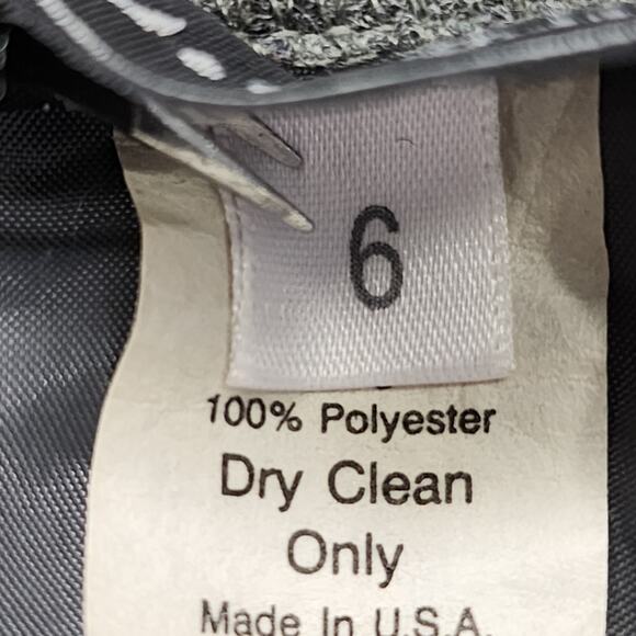 Vintage L.J.L. Sport Skirt Womens 6 Gray Wool Pencil Midi Back Zip Vented Hem - Picture 5 of 9